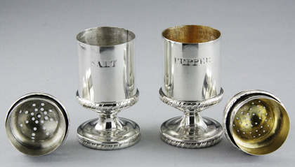 Indian Colonial Silver Salt and Pepper Castors (pair)